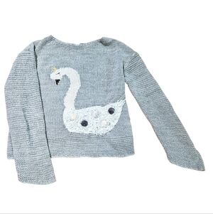 Zara Knitwear Fuzzy Princess Swan Cottagecore Popcorn Feminine Sweater 18-24M